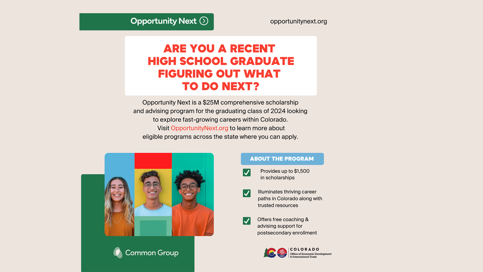 Opportunity Next Colorado Infographic